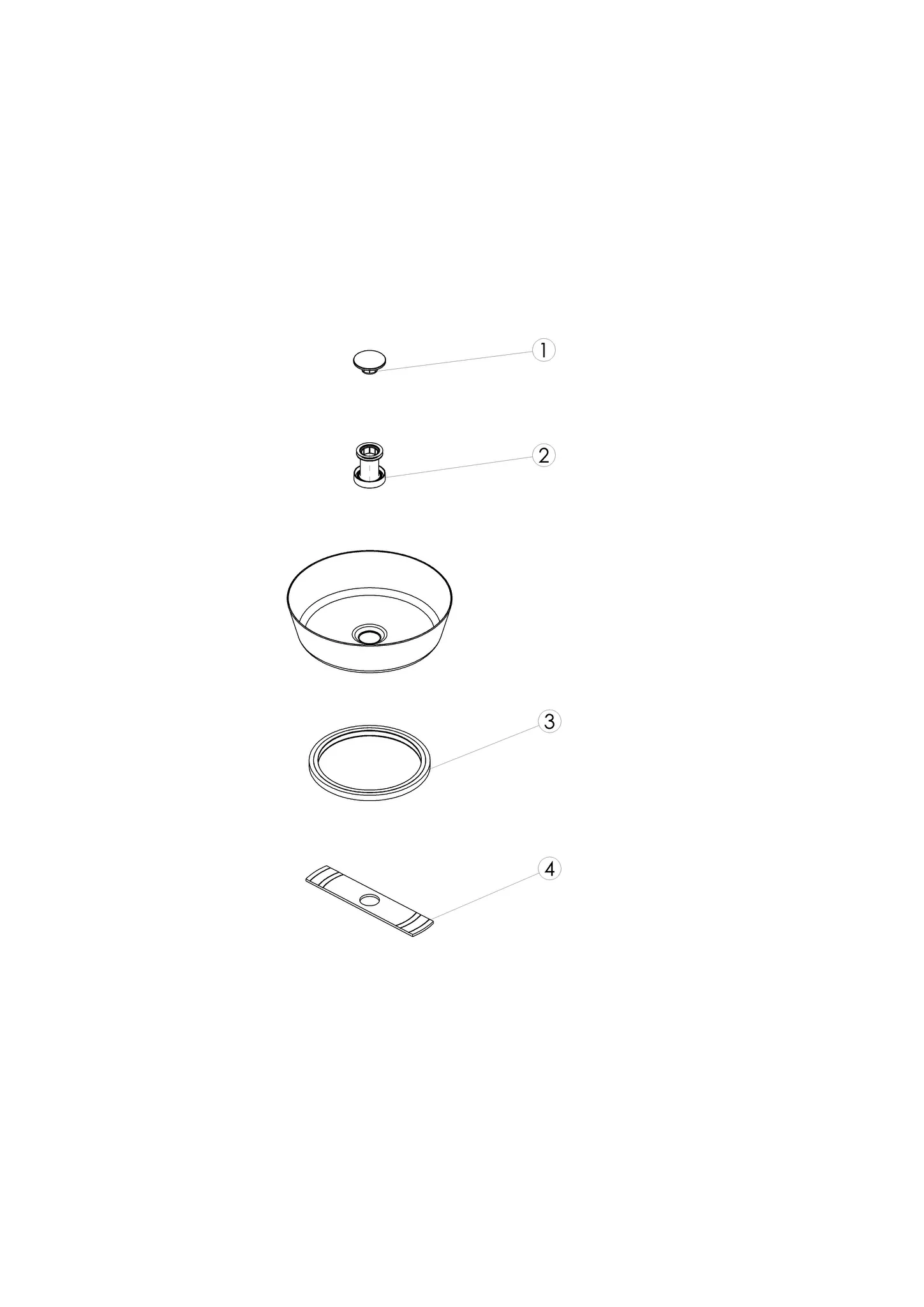 Waschbecken „CO-Serie“ 375 × 115 mm mit ProShield