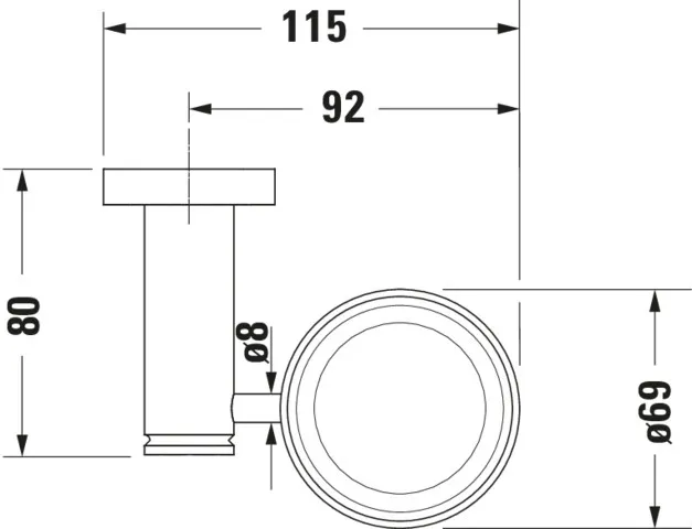 Duravit Glashalter „D-Code“ Glas rechts, matt, chrom in chrom / weiß /, Befestigung sichtbar, rechts Duravit Glashalter „D-Code“ Glas rechts, matt, chrom in chrom / weiß /, Befestigung sichtbar, rechts