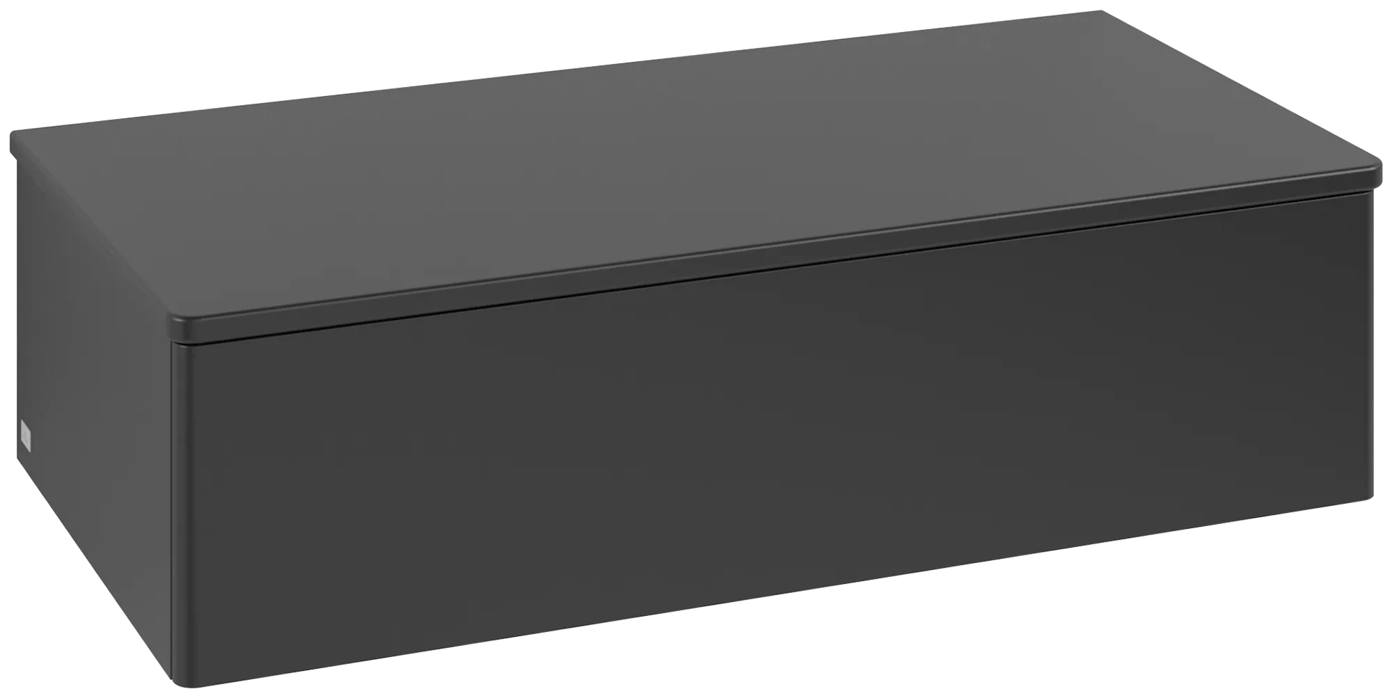 Villeroy & Boch Sideboard Antao K40, 1000x268x500 mm, Black Matt Lacquer, Wandmontage, 1 Auszug mit Anti-Rutschboden und Beleuchtung