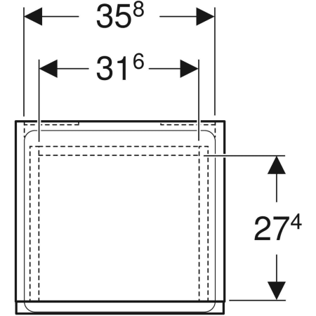 Geberit Hochschrank „Renova Plan“ weiß / lackiert hochglänzend