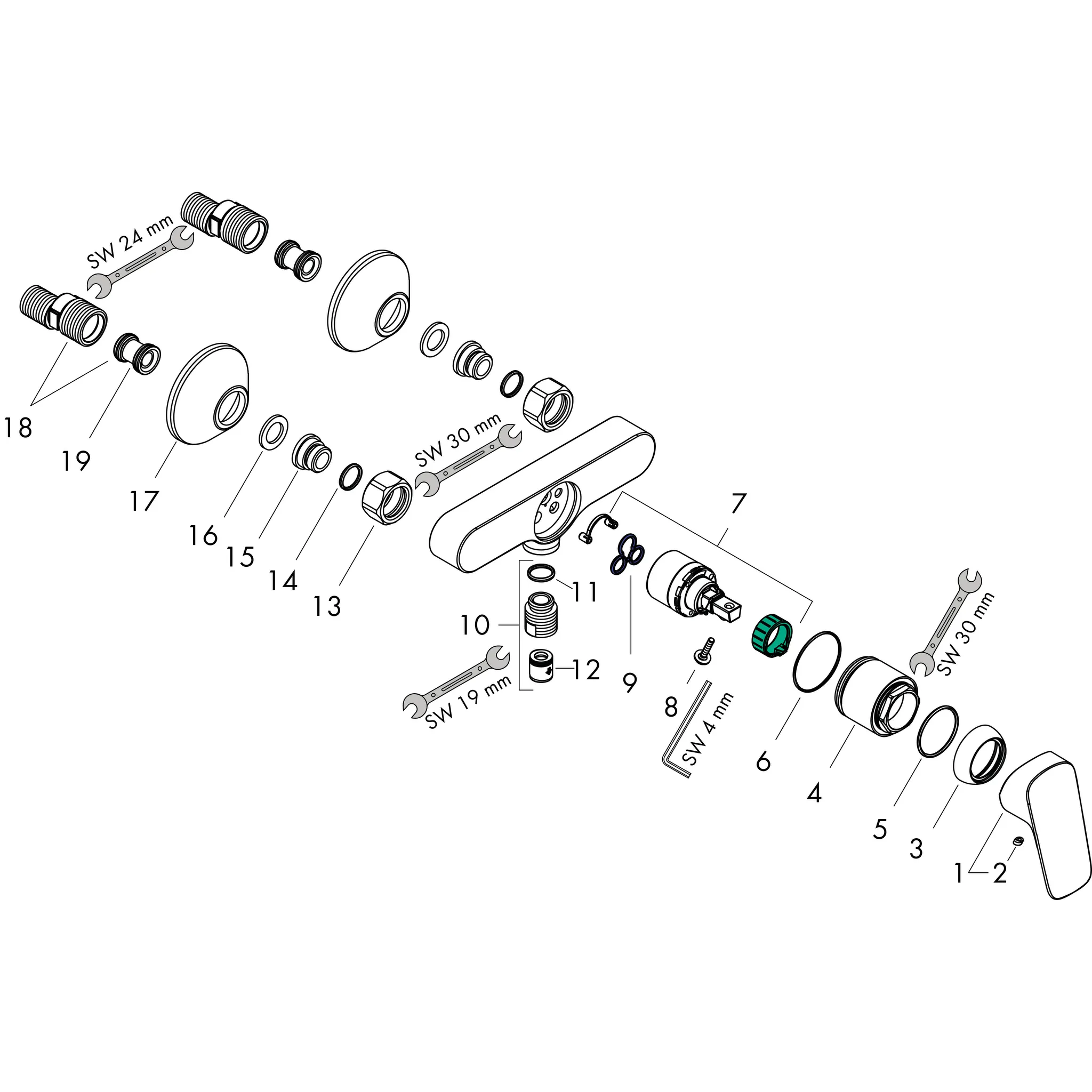 Hansgrohe Logis Einhebel-Brausemischer Aufputz, Chrom