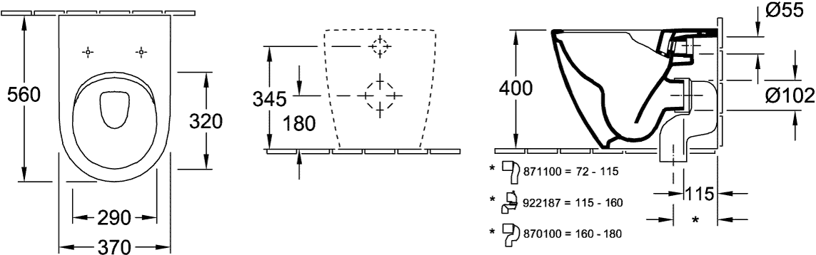 Stand-Tiefspül-WC DirectFlush „Subway 2.0“ 37 × 40 × 56 cm in Weiß Alpin, ohne Spülrand, Abgang waagerecht Stand-Tiefspül-WC DirectFlush „Subway 2.0“ 37 × 40 × 56 cm in Weiß Alpin, ohne Spülrand, Abgang waagerecht