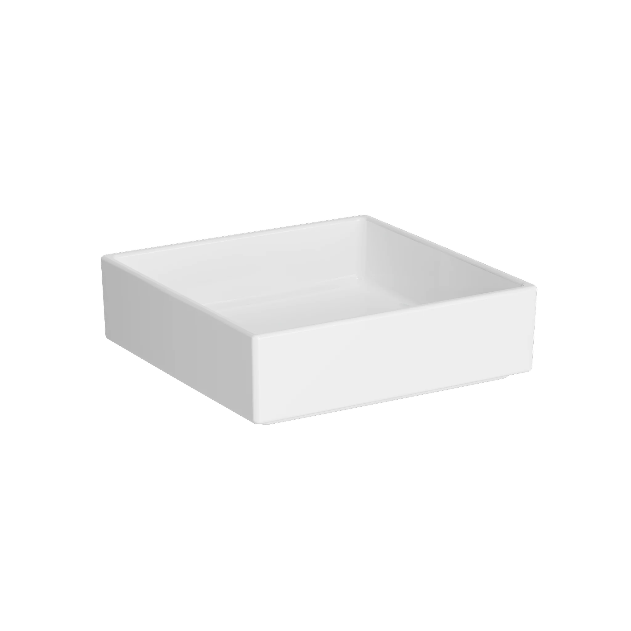 VitrA ArchiPlan Aufsatzschale quadratisch 40x40x12 cm freistehend Weiß Hochglanz