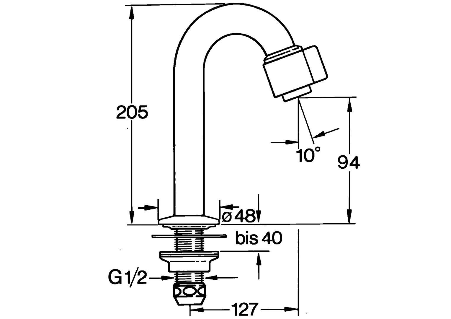HansaNOVA Einhebelmischer Waschtischbatterie Hansanova 0091 Ausladung 127 mm DN15 Chrom HansaNOVA Einhebelmischer Waschtischbatterie Hansanova 0091 Ausladung 127 mm DN15 Chrom