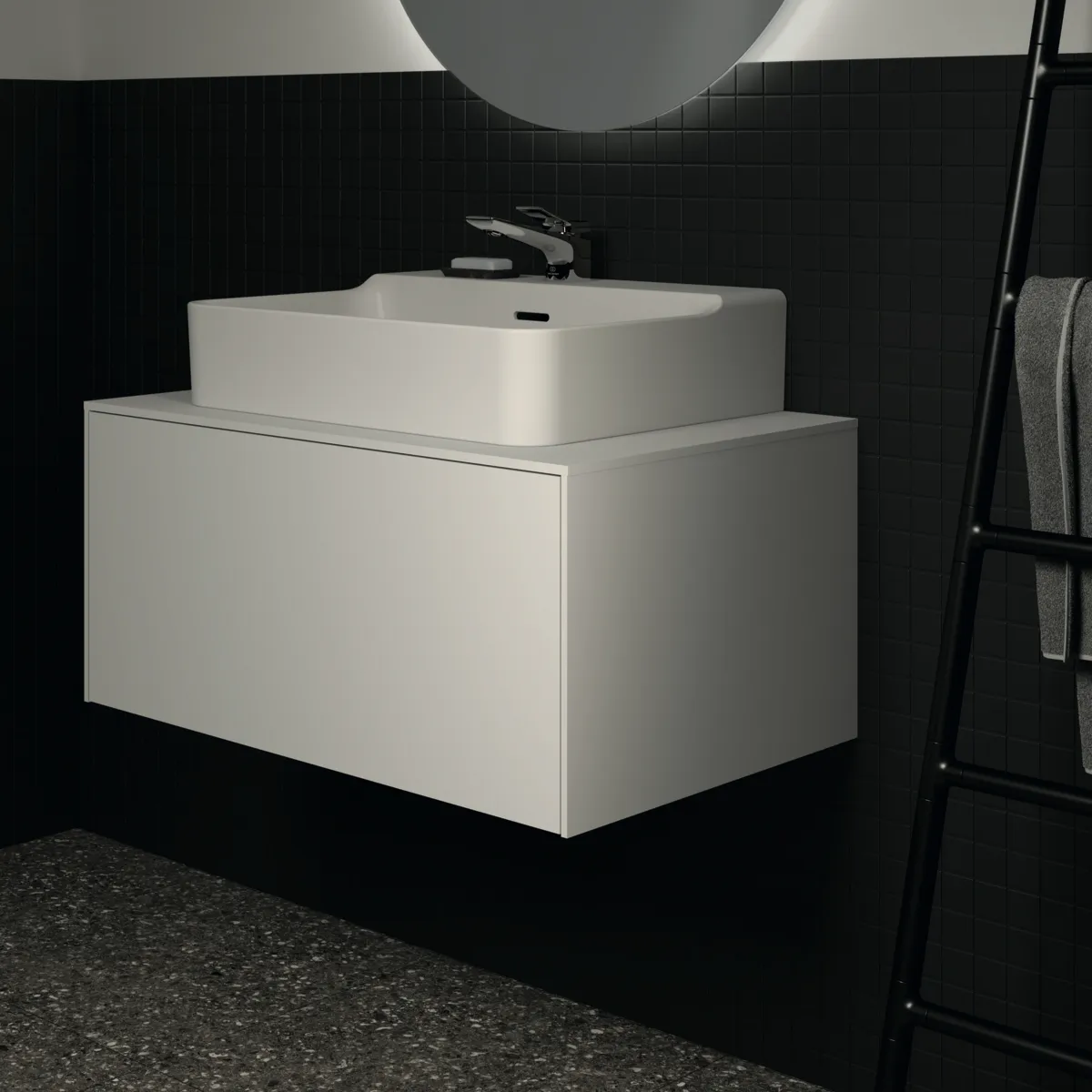 Ideal Standard Waschtischunterschrank „Conca“ 80,2 × 37 × 50,5 cm Weiß matt lackiert Ideal Standard Waschtischunterschrank „Conca“ 80,2 × 37 × 50,5 cm Weiß matt lackiert