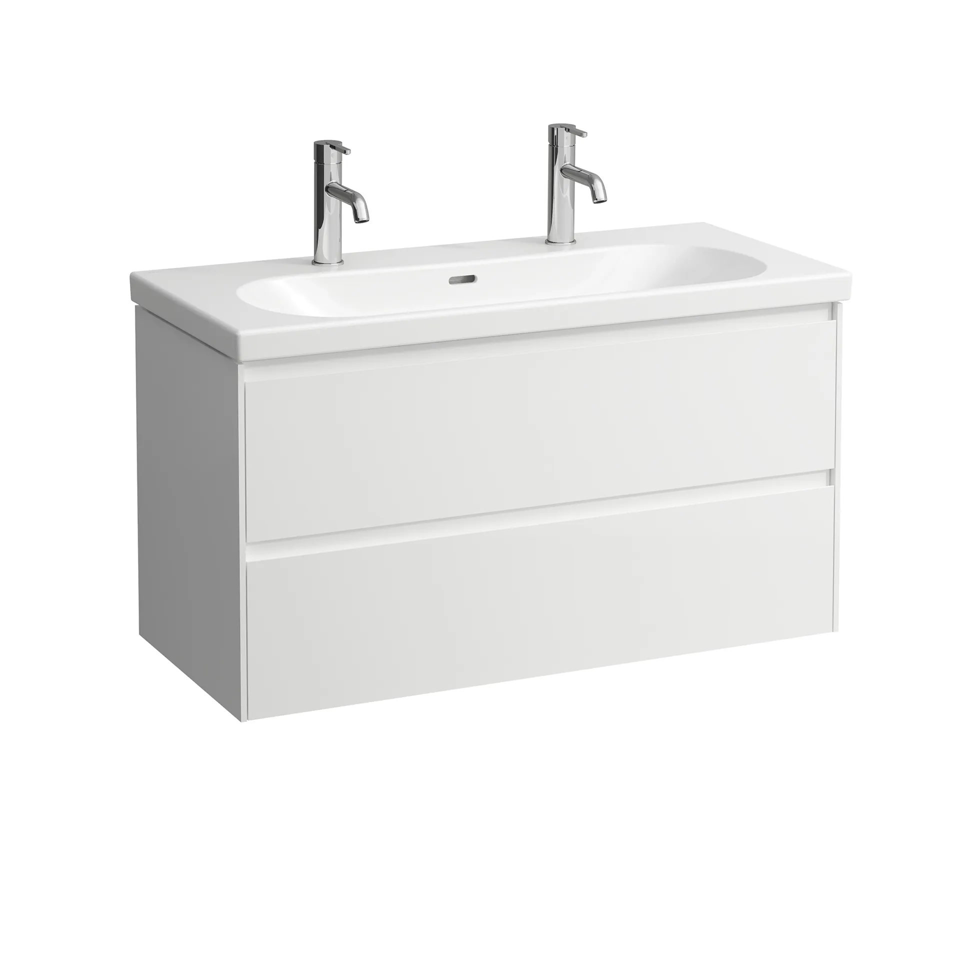 Laufen Waschtischunterbau LANI Specialcolor, 442 x 984 x 515 mm, 2 Schubladen, wandhängend