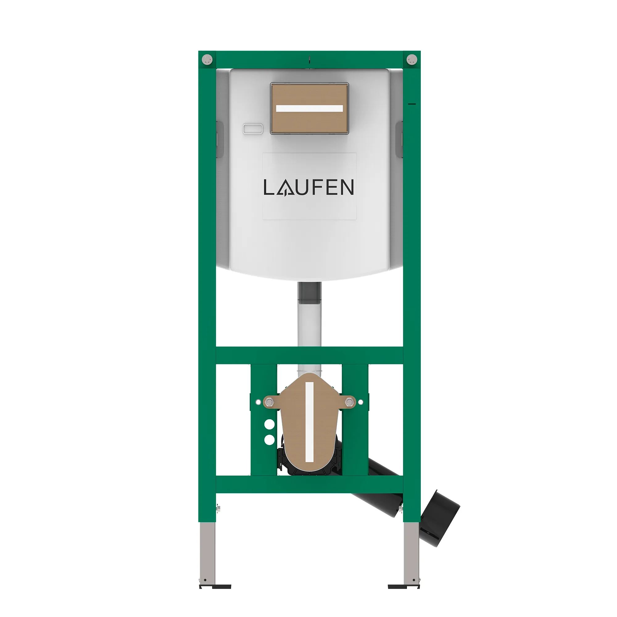 Installationselement INEOLINK mit Spülkasten für Wand-WC, Betätigung von vorne, verstellbarer Spülstromdrossel, Füße höhenverstellbar, drehbar, Zweimengenspülung 6/3L, umstellbar auf 4,5/3L, schwitzwasserisoliert