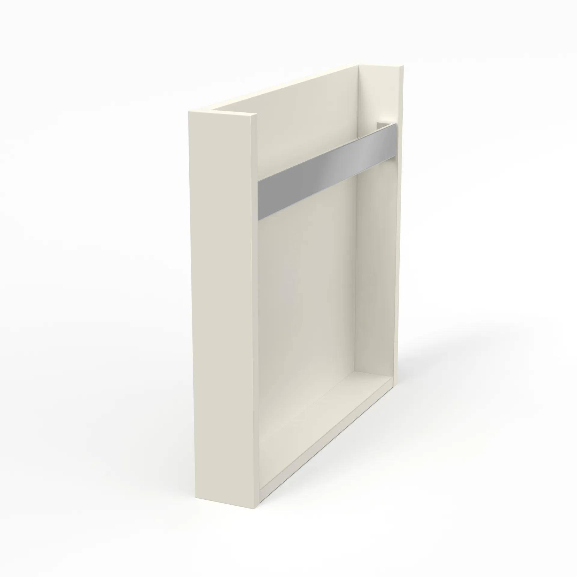 Konsolen vertikal - passend unterKonsole horizontalmit HandtuchhalterLack Größe: 8,5 × 52 × 51 cm|Farbe: Naturweiß (matt)