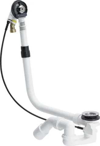 Viega Ab- und Überlaufgarnitur mit Zulauffunktion Modell 6161.62 „Multiplex Trio“ für Sonderwannen (Ablauf in der Mitte)