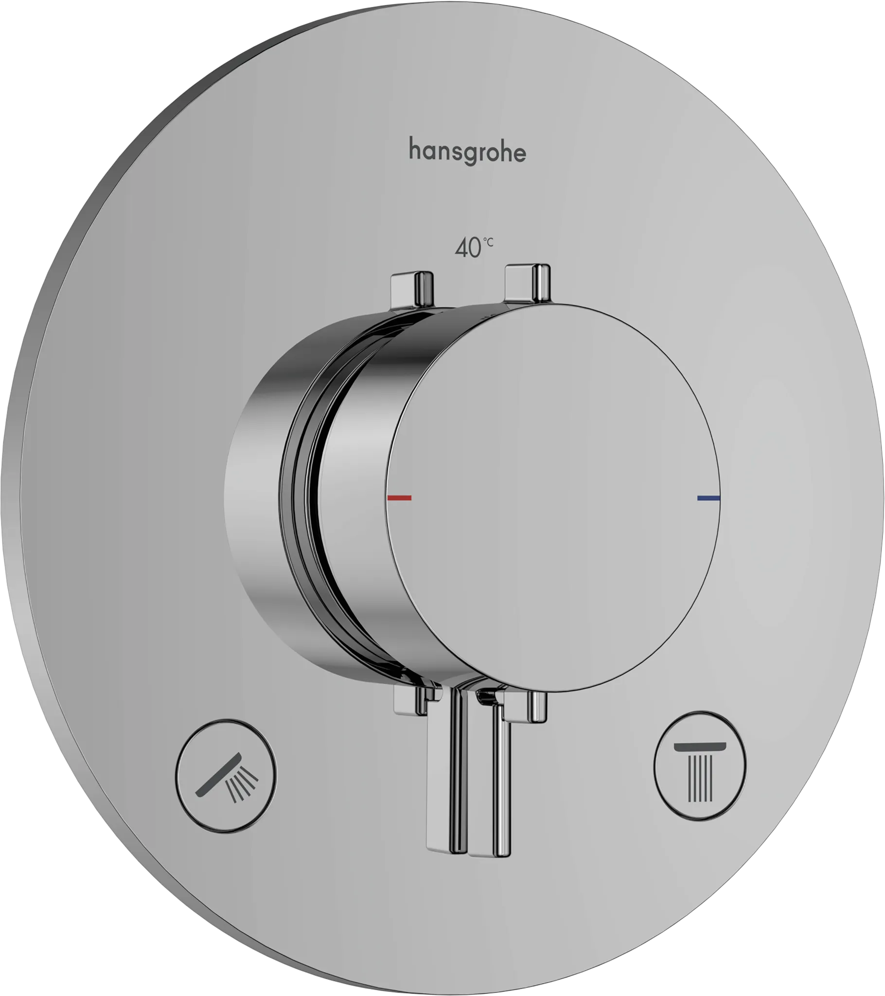 Hansgrohe Unterputz-Armatur „Ecostat Comfort S“ Ausladung 0 mm in Chrom