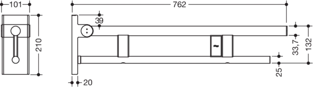 HEWI Stützklappgriff „System 900“