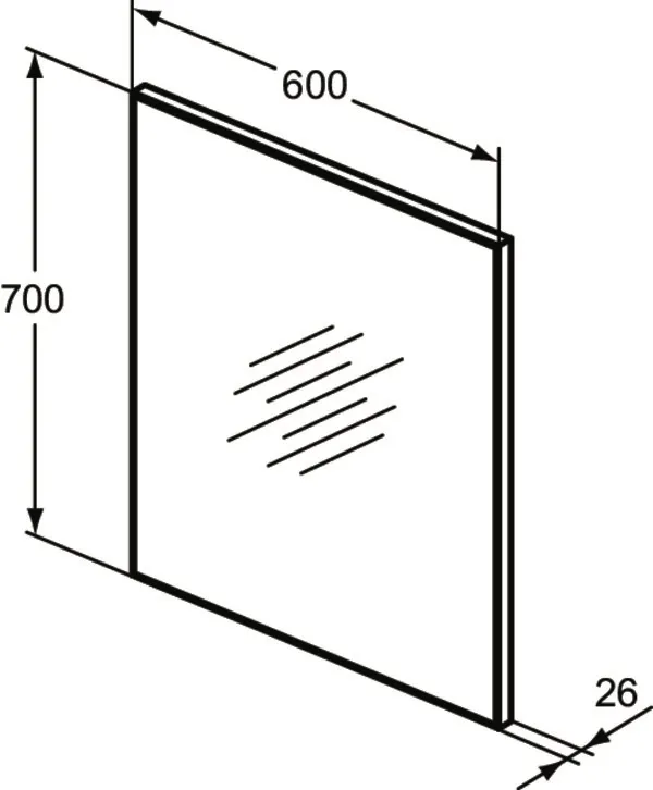 Ideal Standard Mirror&Light Wandspiegel T3355BH, 600x26x700mm, Neutral Ideal Standard Mirror&Light Wandspiegel T3355BH, 600x26x700mm, Neutral