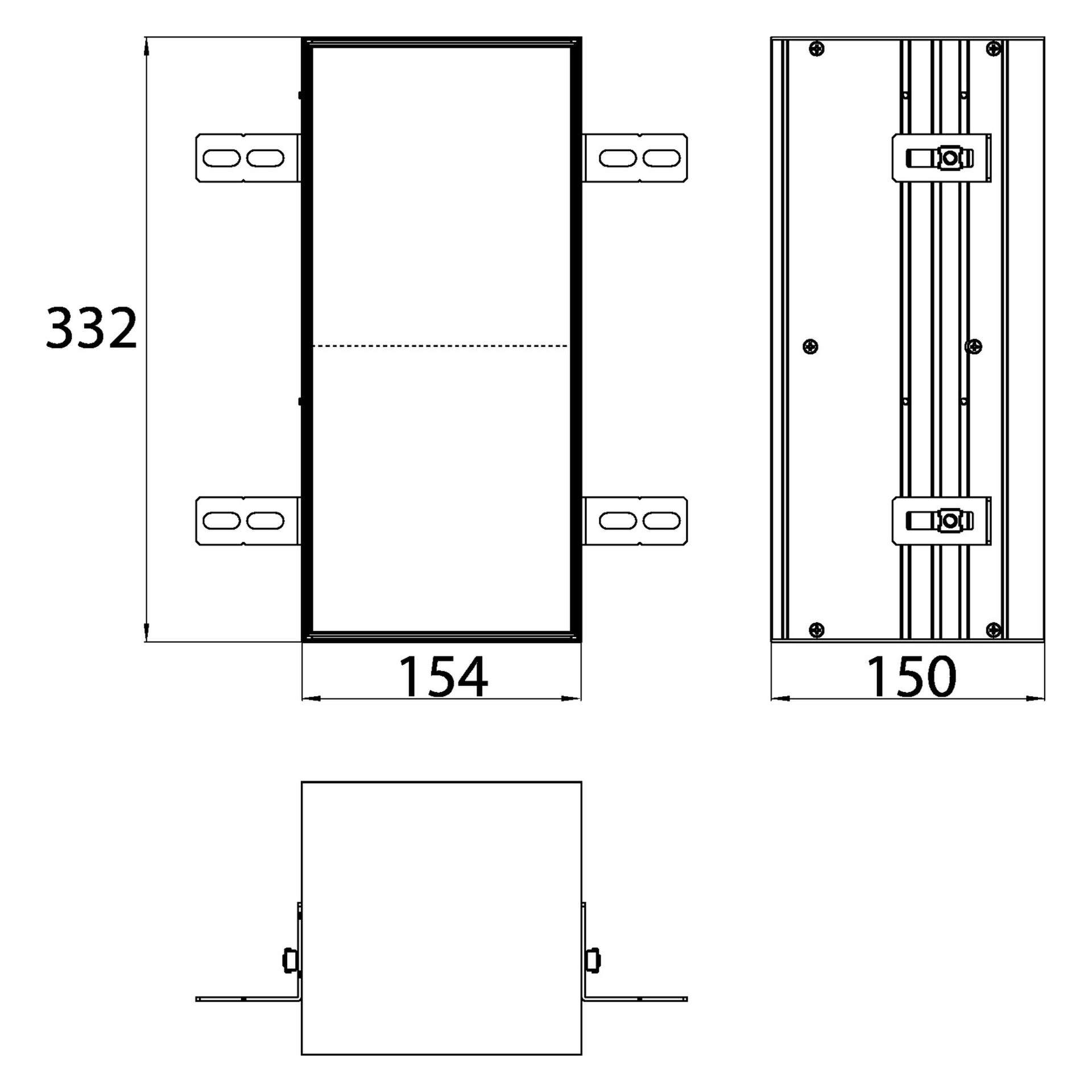 emco WC-Modul „asis module plus“, Anschlag rechts 15,4 × 33,2 × 15 cm