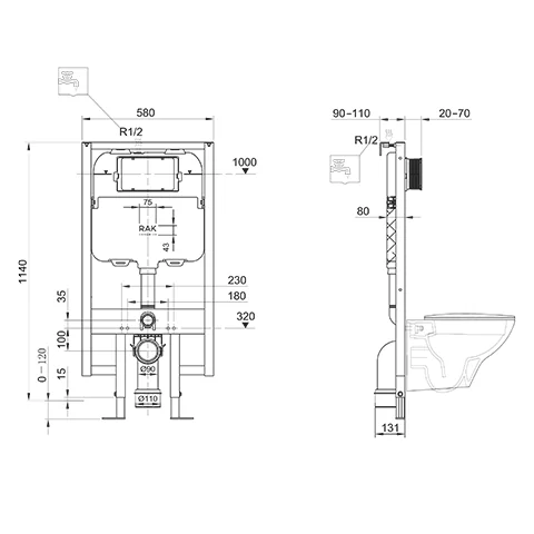 Kludi UNIFIX WC-Element 140 – robustes Design für Bad und Sanitär Kludi UNIFIX WC-Element 140 – robustes Design für Bad und Sanitär