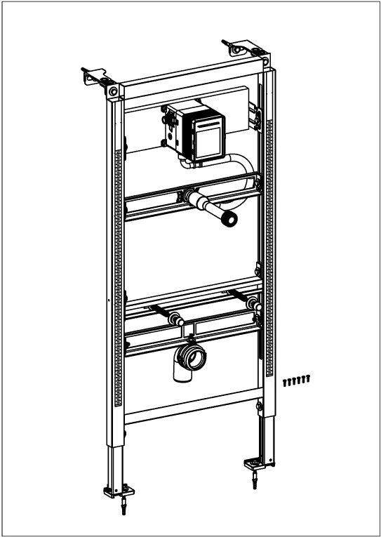 Urinal-Vorwandelement ViConnect Installationssysteme 921989, 525 x 1120 x 98 mm, für Trockenbau