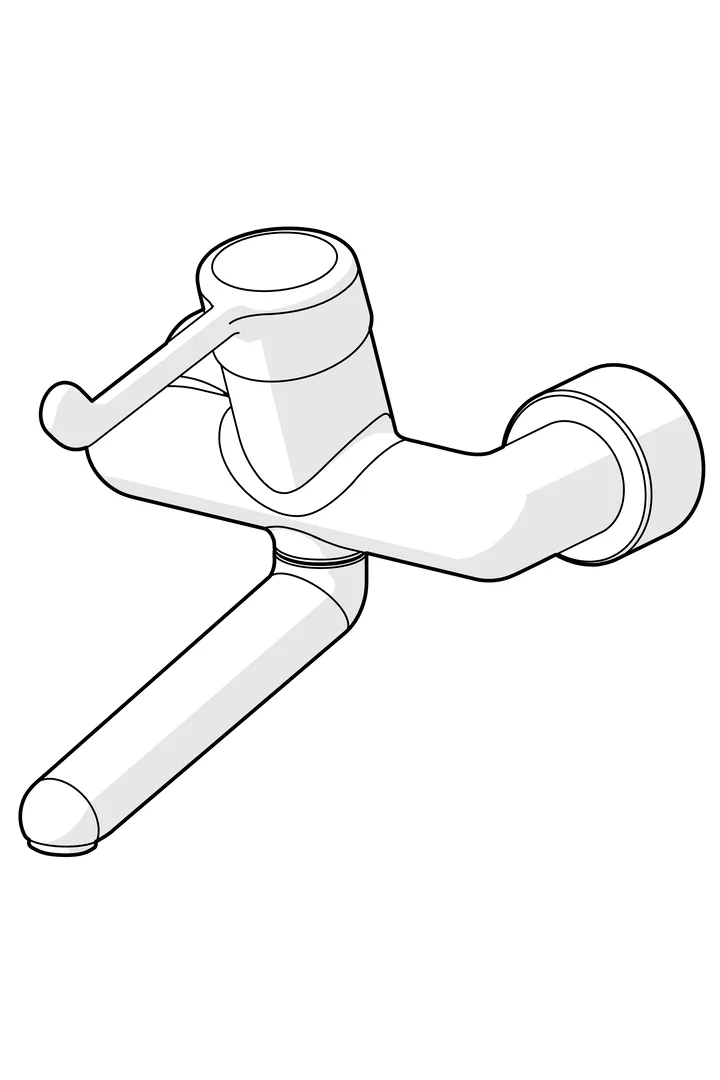 HansaMEDIPRO Einhebelmischer Waschtischbatterie HansaMEDIPRO 0256 Ausladung 246 mm DN15 Chrom HansaMEDIPRO Einhebelmischer Waschtischbatterie HansaMEDIPRO 0256 Ausladung 246 mm DN15 Chrom