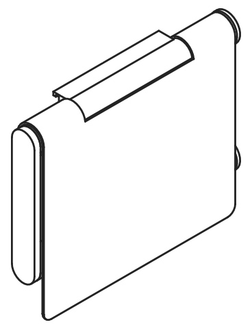 HEWI Toilettenpapierhalter pulverbeschichtet „System 900“ 13,5 × 2,3 × 11 cm