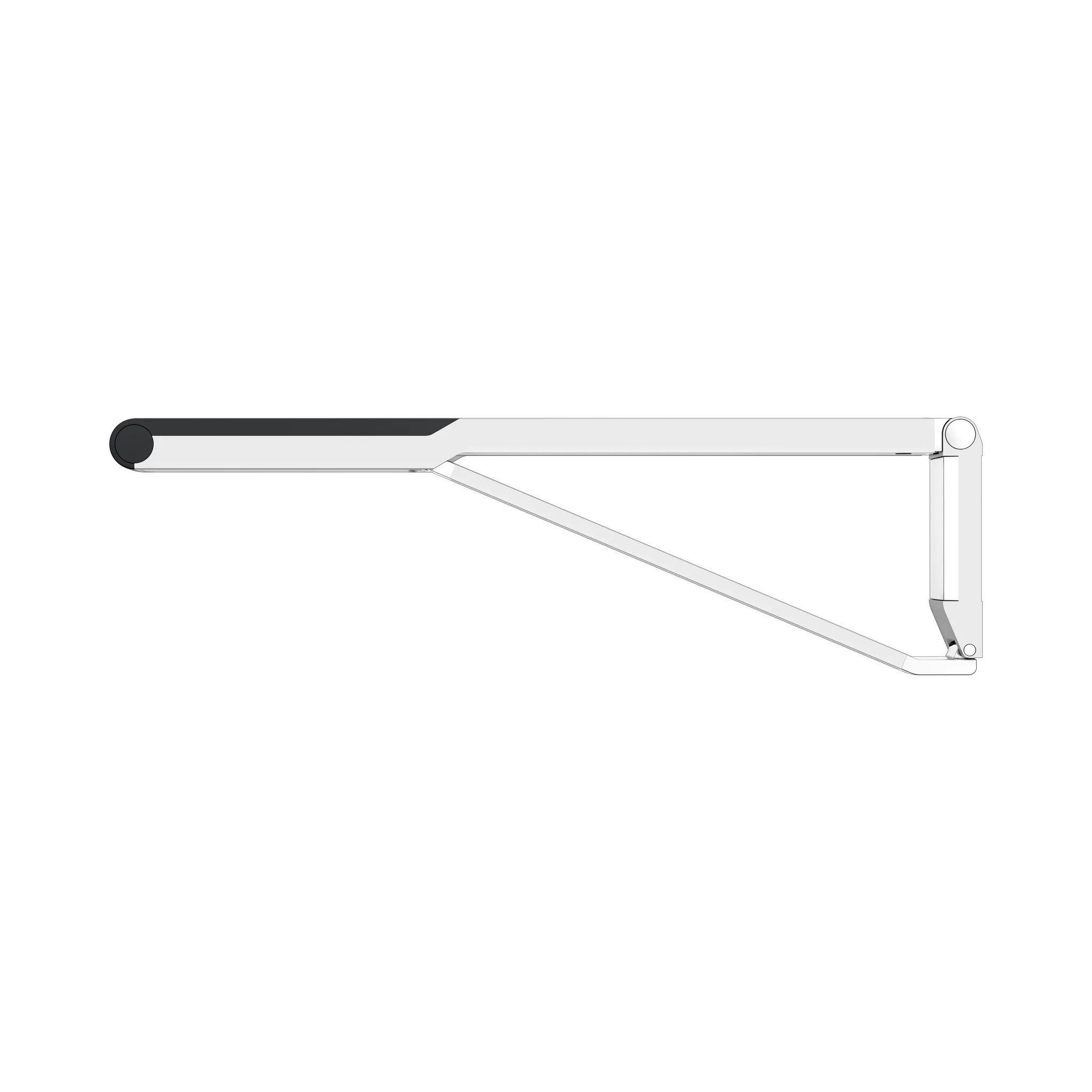 AXESS Stützklappgriff WC 850 mm silber-eloxiert/schwarz AXESS Stützklappgriff WC 850 mm silber-eloxiert/schwarz