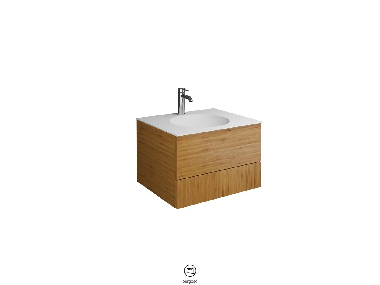 burgbad Coco HGL Waschtisch Set SFHR060 Mineralguss 505x606x406