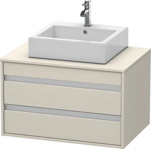 Duravit Waschtischunterschrank wandhängend „Ketho“ 80 × 49,6 × 55 cm Taupe Matt