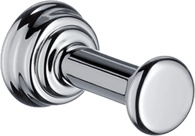 Hansgrohe AXOR Montreux Handtuchhaken, Chrom, Wandmontage mit verdeckter Befestigung, Durchmesser Bohrloch 6 mm