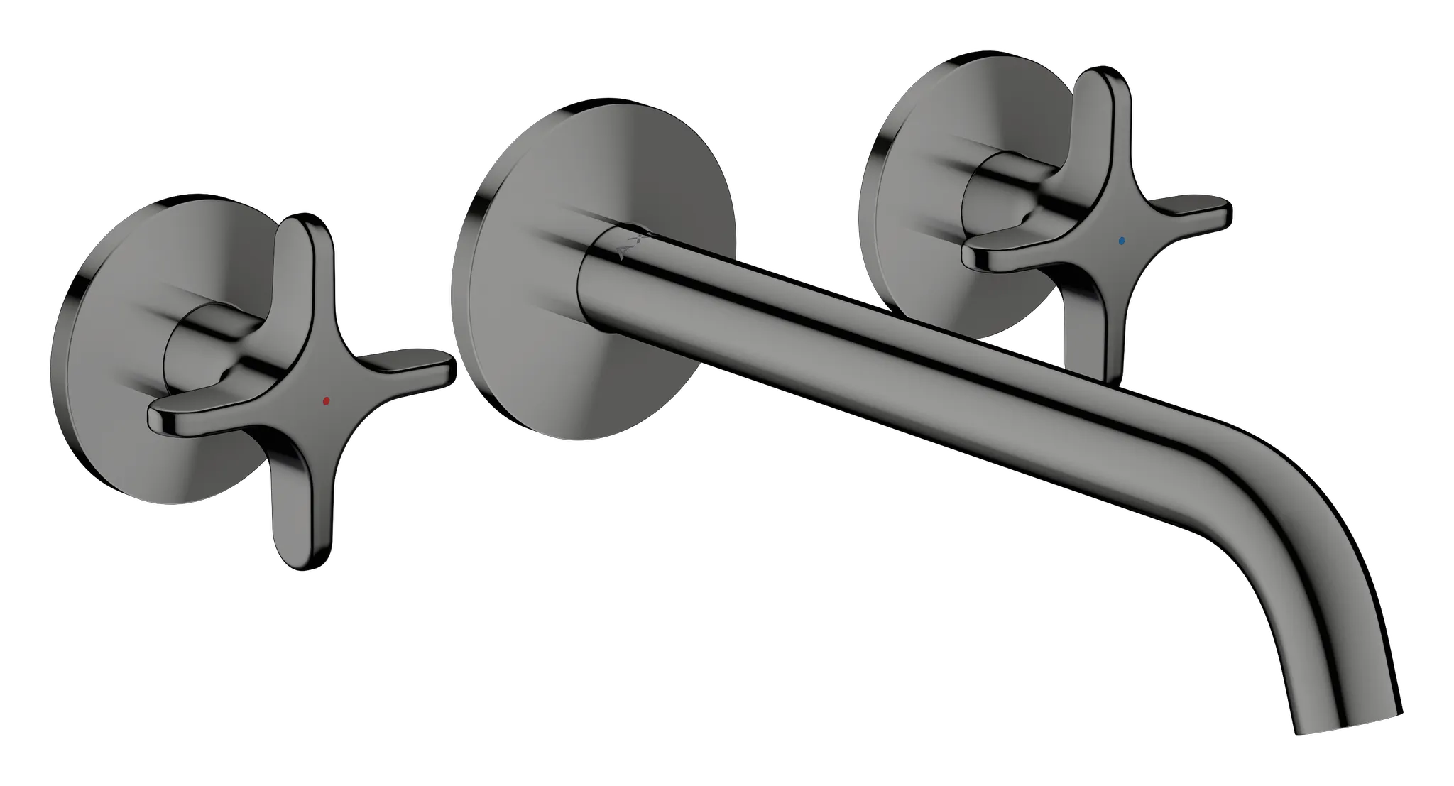 AXOR One 3-Loch Wannenarmatur Unterputz für Wandmontage mit Kreuzgriffen, Chrom AXOR One 3-Loch Wannenarmatur Unterputz für Wandmontage mit Kreuzgriffen, Chrom