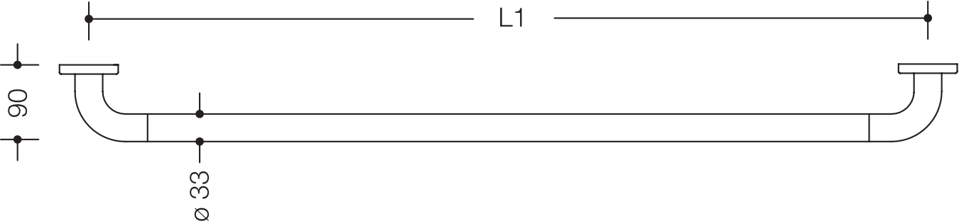 HEWI Handtuchhalter „Serie 477“ 3,3 × 9 cm in Senfgelb