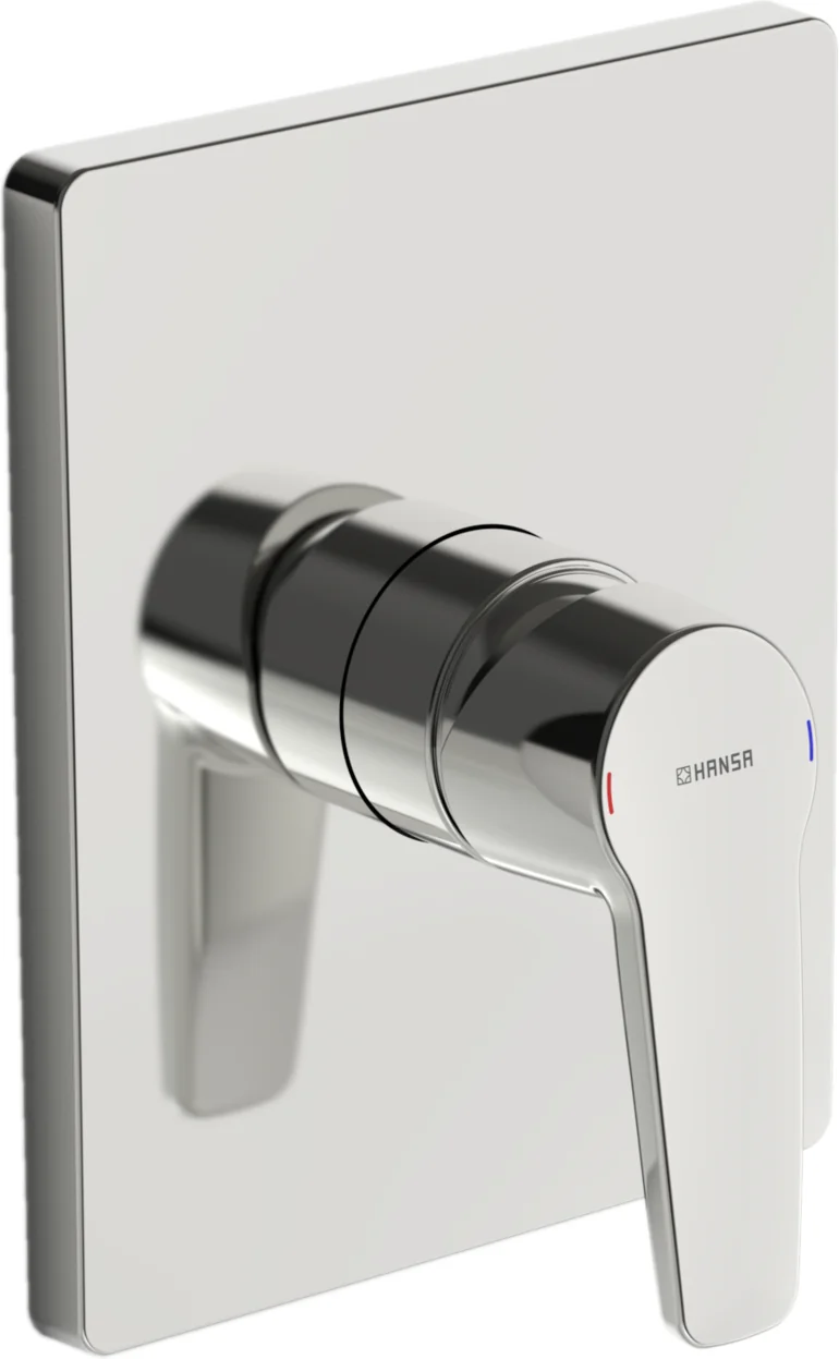 HansaPOLO Duscharmatur Hansapolo 2017 Einhebelmischer Fertigmontageset für Brausebatterie 8061 Rosette eckig Chrom HansaPOLO Duscharmatur Hansapolo 2017 Einhebelmischer Fertigmontageset für Brausebatterie 8061 Rosette eckig Chrom