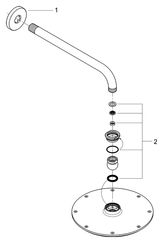 Grohe Rainshower Cosmopolitan 210 Kopfbrauseset 286 mm, 1 Strahlart Grohe Rainshower Cosmopolitan 210 Kopfbrauseset 286 mm, 1 Strahlart