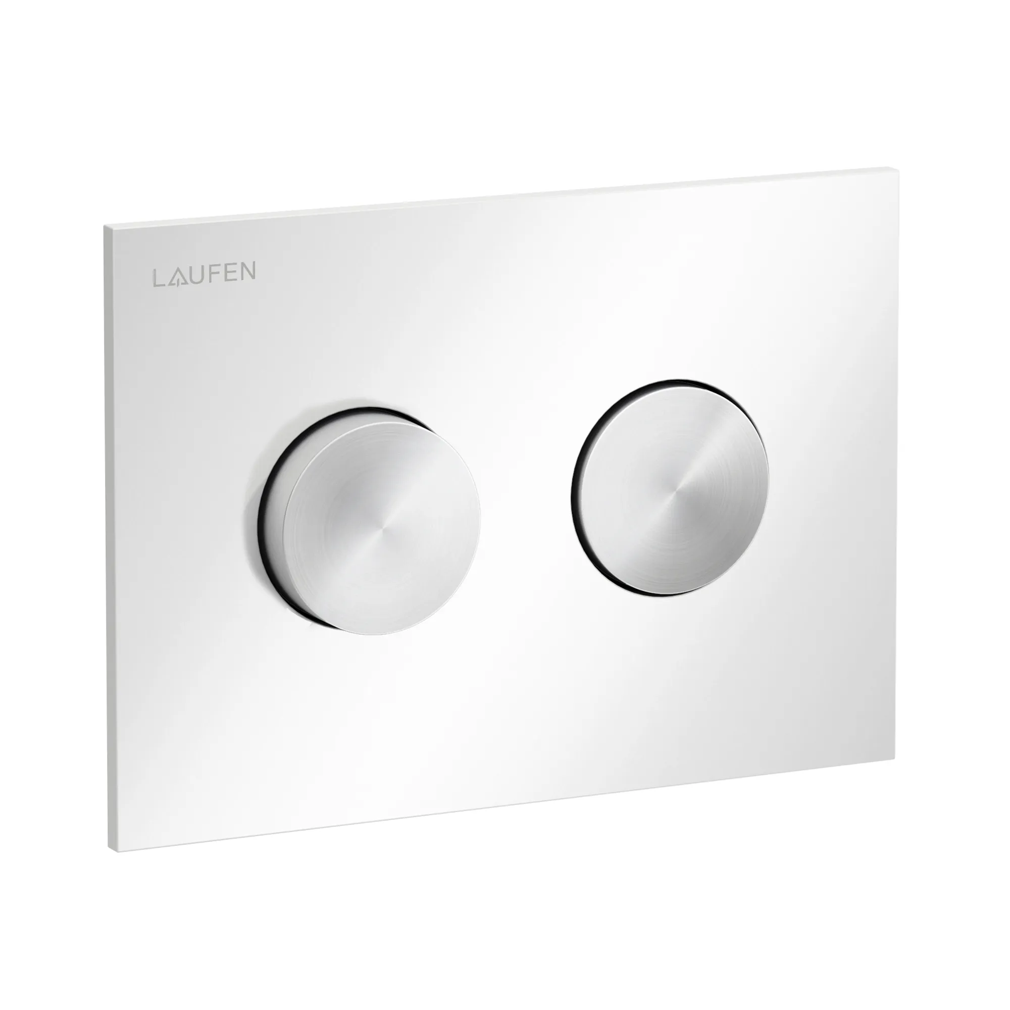 Betätigungsplatte GROOVE INEO 203x145x6, aus Kunsstoff, für Frontbetätigung oder Betätigung von oben, für Unterputz-Spülkasten mit Dual-Flush 2-Mengen-Spülsystem, auch für flächenbündigen Einbau geeignet, weiß