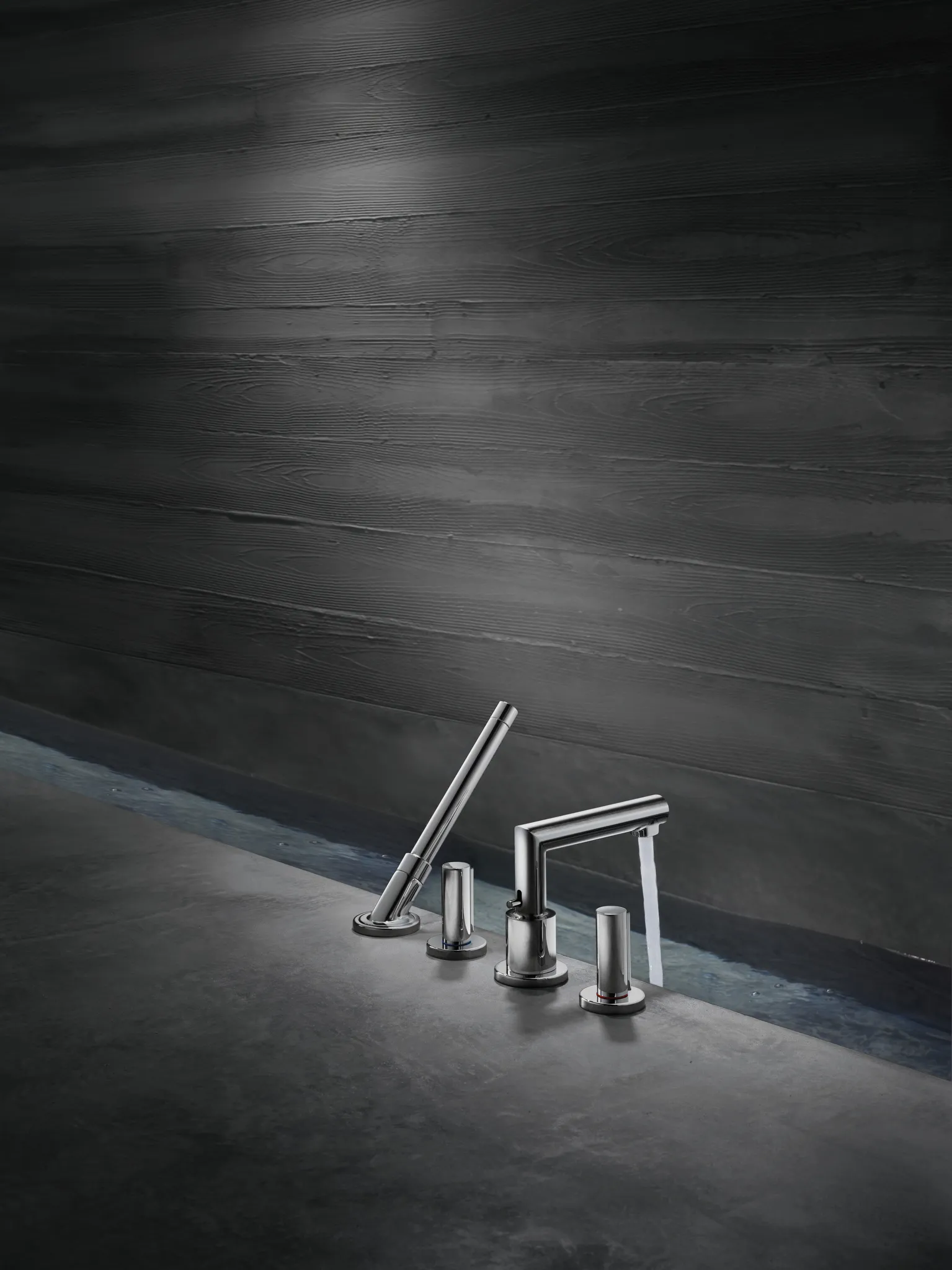 Hansgrohe AXOR Uno 4-Loch Wannenrandarmatur mit Zerogriffen, Chrom Hansgrohe AXOR Uno 4-Loch Wannenrandarmatur mit Zerogriffen, Chrom