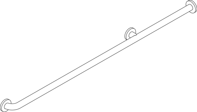 Haltegr.f.WC-Kabinen (USA), S. 801, Achsmaß 52 inch reinweiß Haltegr.f.WC-Kabinen (USA), S. 801, Achsmaß 52 inch reinweiß