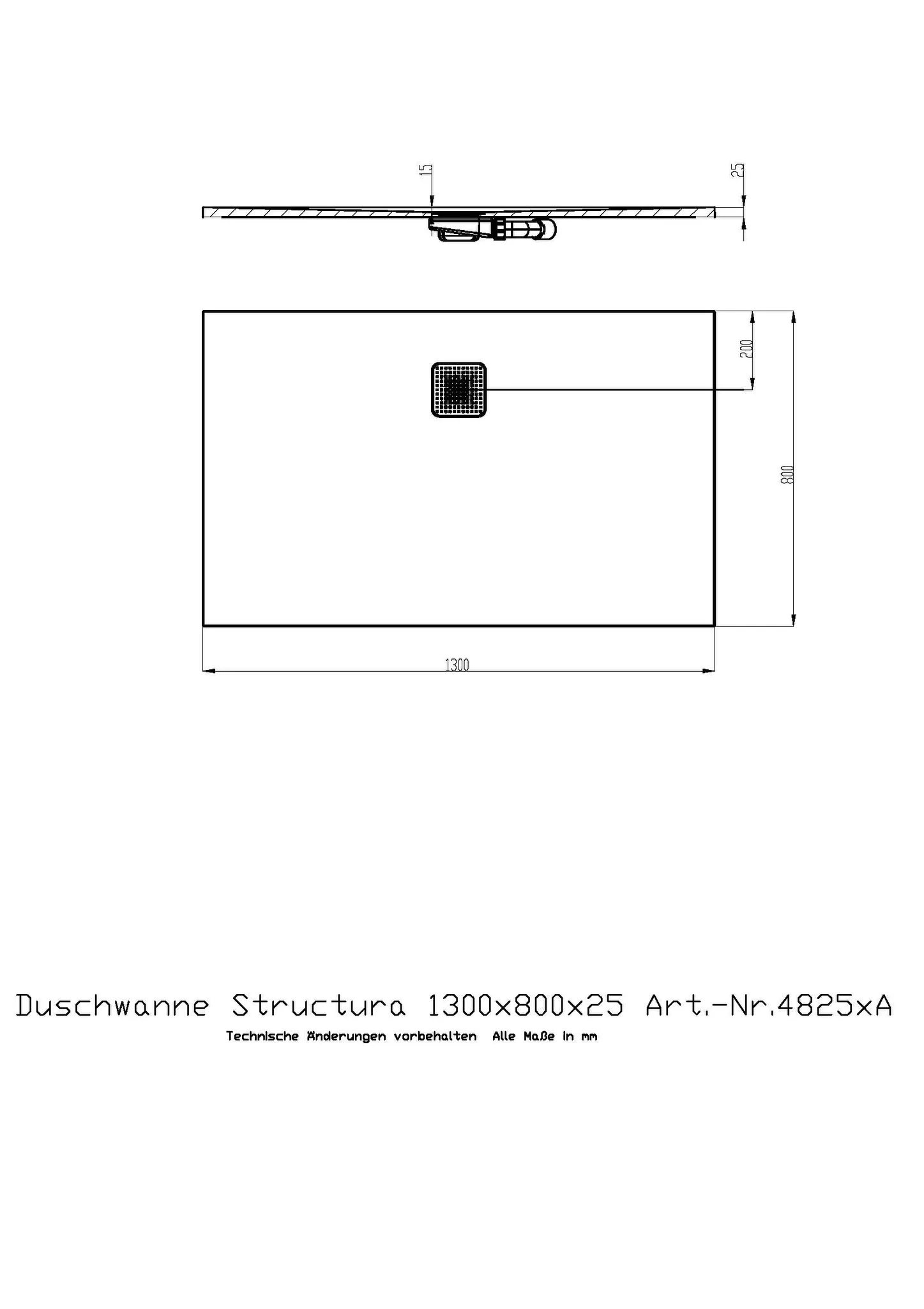 Duschwanne Structura 1300x800x25 in gesoftete Schieferoptik, mit Antirutsch B, Material Solique, Weiß Duschwanne Structura 1300x800x25 in gesoftete Schieferoptik, mit Antirutsch B, Material Solique, Weiß