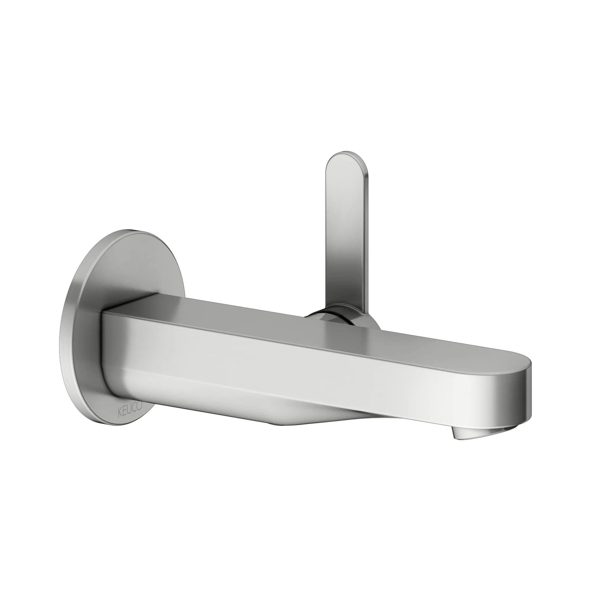 KEUCO IXMO Einhebel-Waschtischmischer Unterputz 1 Loch IXMO Flat für Wandmontage, rund Ausladung 165 mm/IXMO Flat Edelstahl-finish KEUCO IXMO Einhebel-Waschtischmischer Unterputz 1 Loch IXMO Flat für Wandmontage, rund Ausladung 165 mm/IXMO Flat Edelstahl-finish