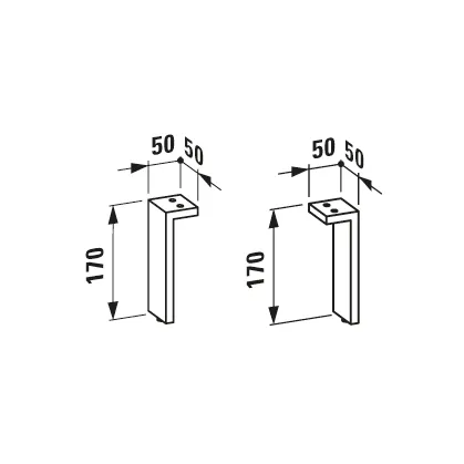Füße Kartell (2 Stück) optional für H408151/2 H407517/8 verchromt Füße Kartell (2 Stück) optional für H408151/2 H407517/8 verchromt