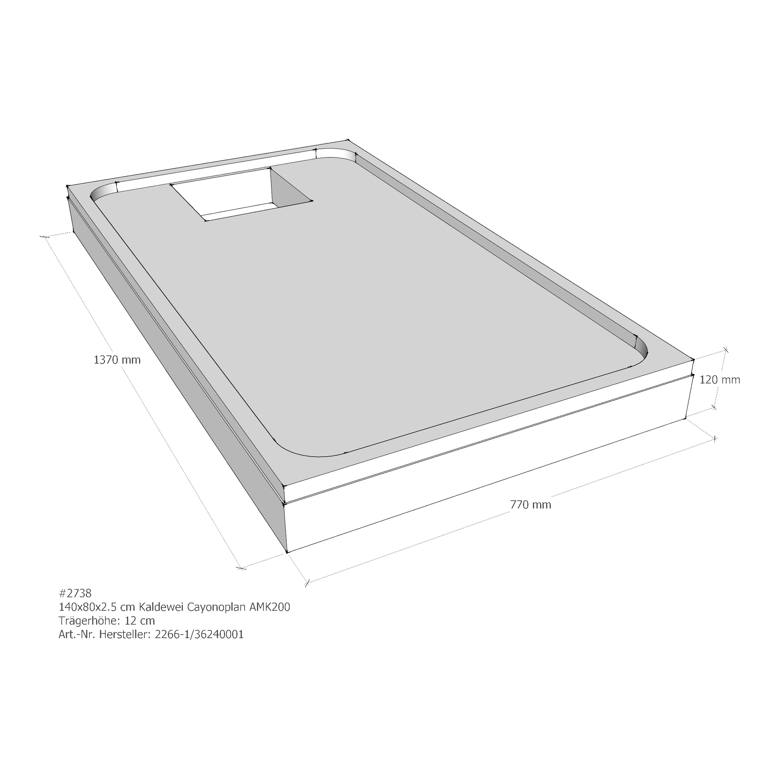 Duschwannenträger für Kaldewei Cayonoplan 140 × 80 × 2,5 cm Breite: 80 cm / Länge: 140 cm Duschwannenträger für Kaldewei Cayonoplan 140 × 80 × 2,5 cm Breite: 80 cm / Länge: 140 cm