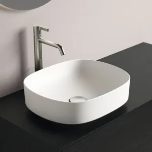 Waschbecken „Linda-X“ 45 × 38 × 13 cm in Seidenweiß Waschbecken „Linda-X“ 45 × 38 × 13 cm in Seidenweiß