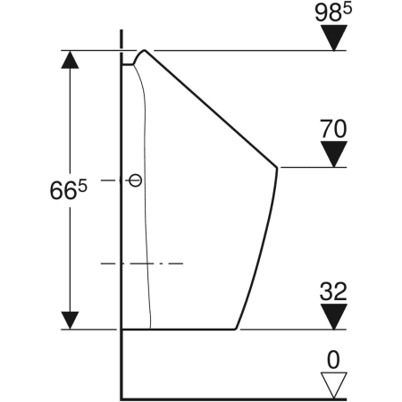 wasserloses Urinal „Preda“, ohne Zielobjekt 