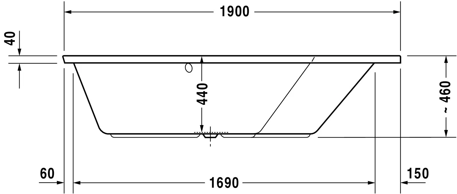 Duravit Whirlwanne „Paiova 5“ fünfeck 1900 × 1400 mm, rechts mit Jet-System, in Weiß Duravit Whirlwanne „Paiova 5“ fünfeck 1900 × 1400 mm, rechts mit Jet-System, in Weiß