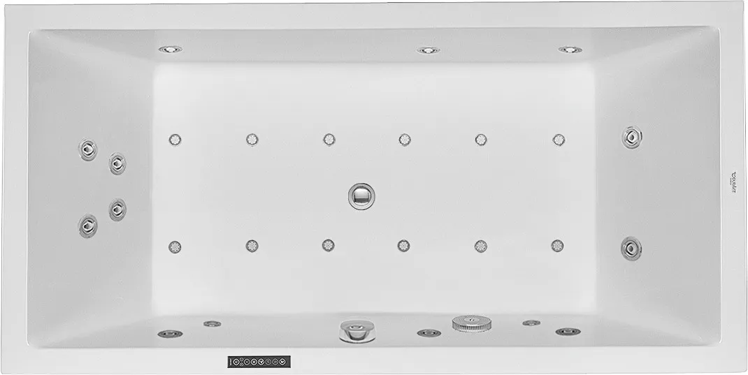 Duravit Whirlwanne „Starck“ rechteck 180 × 90 cm, Mittelablauf Duravit Whirlwanne „Starck“ rechteck 180 × 90 cm, Mittelablauf