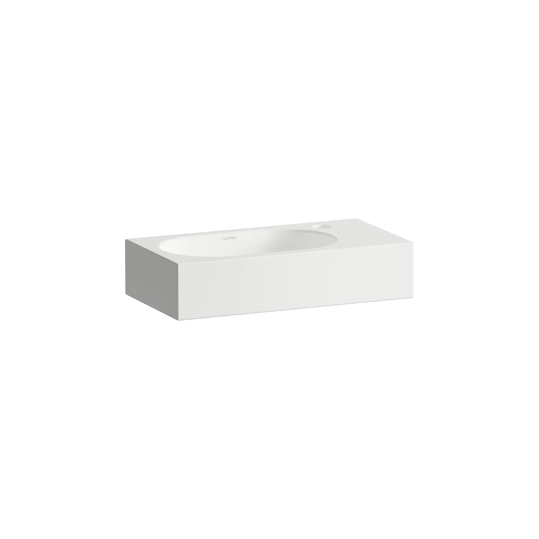 Laufen Waschtisch FUSION.S rechteckig Becken links 1 Hahnloch rechts ohne Überlauf hängend 450 x 236 x 100 mm in weiß Laufen Waschtisch FUSION.S rechteckig Becken links 1 Hahnloch rechts ohne Überlauf hängend 450 x 236 x 100 mm in weiß