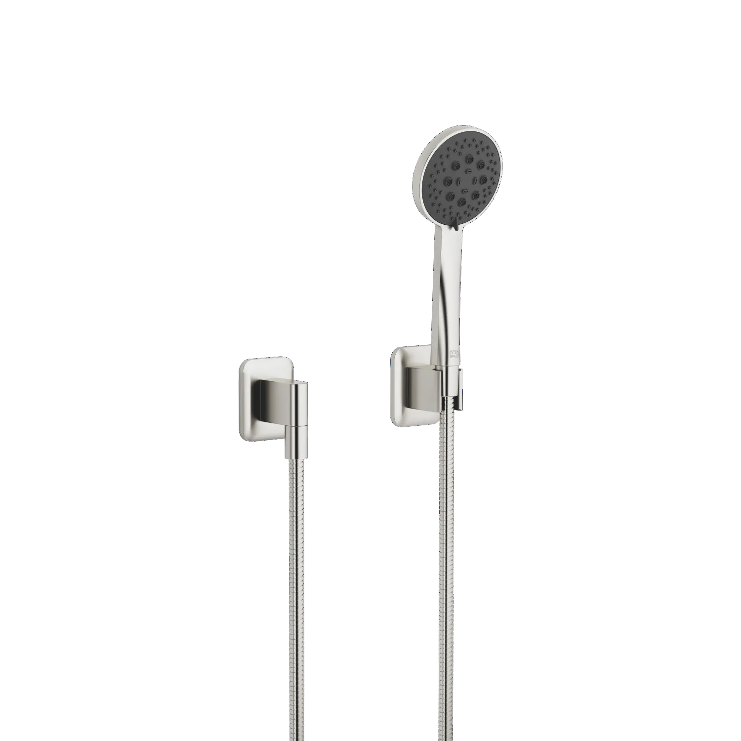 Dornbracht LISSE Schlauchbrausegarnitur mit Einzelrosetten FlowReduce - Platin gebürstet
