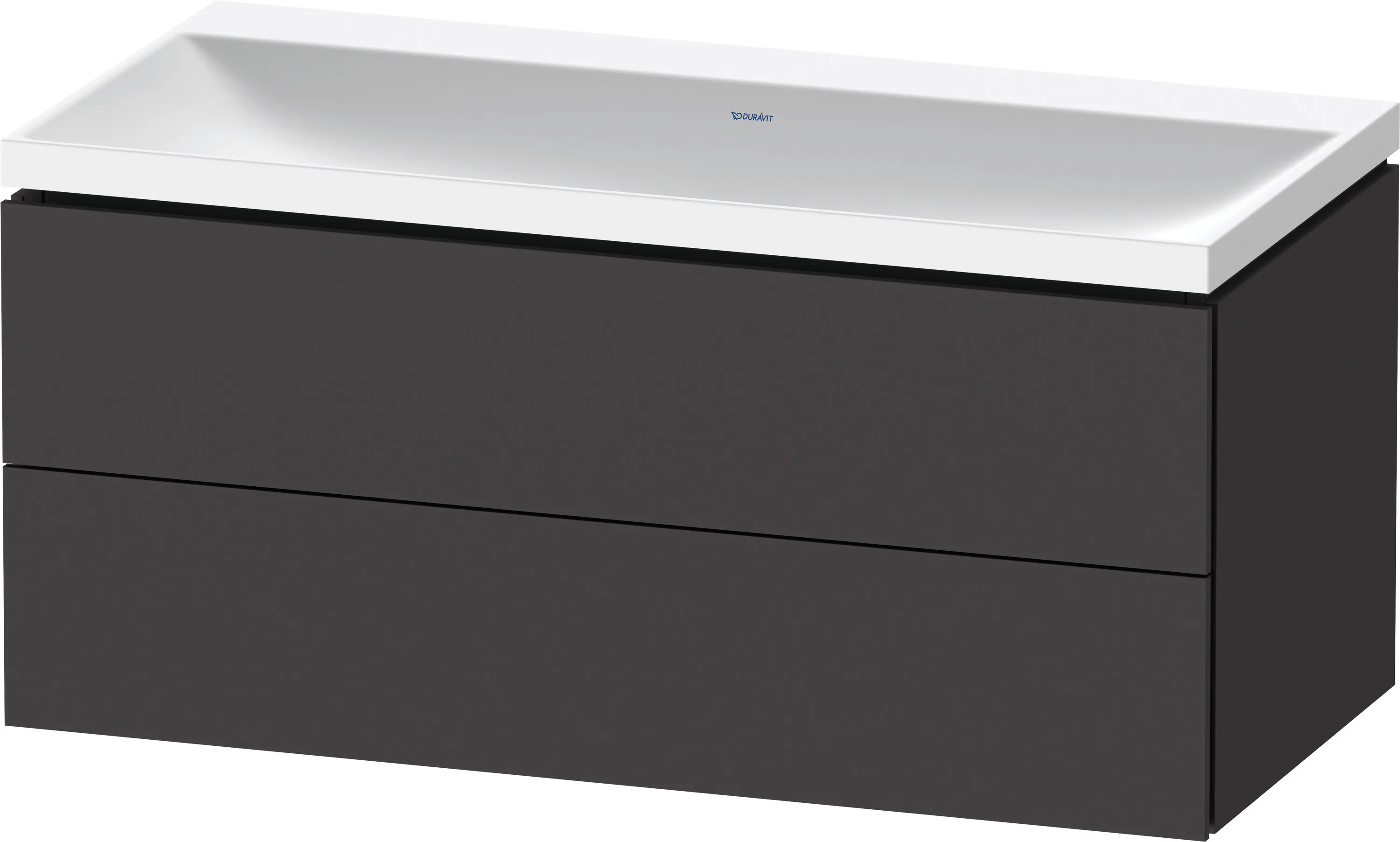 Duravit Möbelset c-shaped Set wandhängend wandhängend „L-Cube“ 100 × 48 × 48 cm Graphit Supermatt