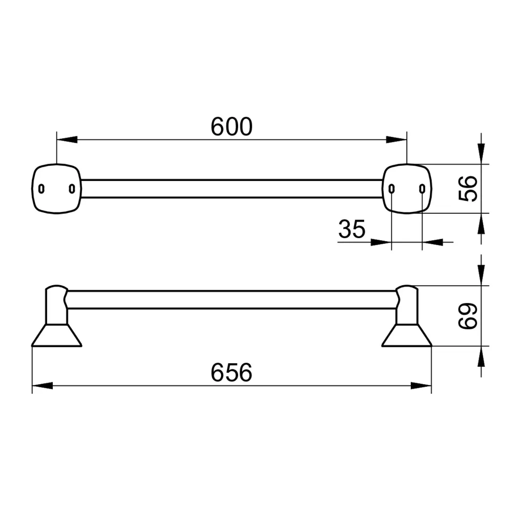 KEUCO CITY.2 Badetuchhalter 600 mm verchromt KEUCO CITY.2 Badetuchhalter 600 mm verchromt