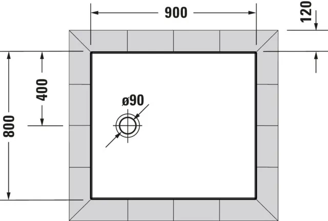 Duravit rechteck Duschwanne „Tempano“ 90 × 80 cm Duravit rechteck Duschwanne „Tempano“ 90 × 80 cm
