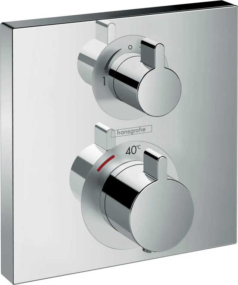 Thermostat Unterputz Ecostat Square Fertigset 2 Verbraucher chrom