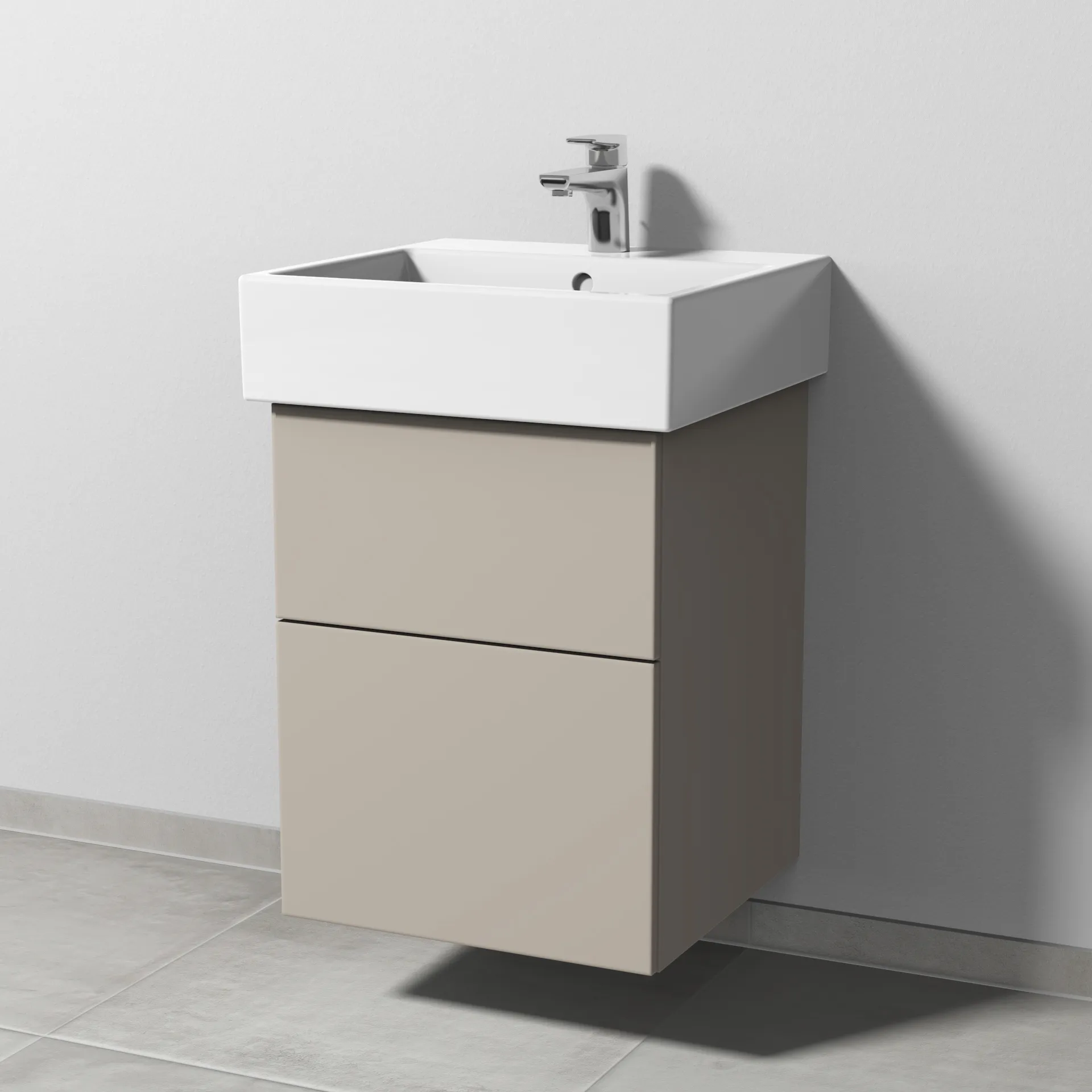 Sanipa Waschtischunterschrank „3way“ passend zu Keramik-Waschtische Vero Air von Duravit 450 × 591 × 447 mm in Kaschmir (matt)