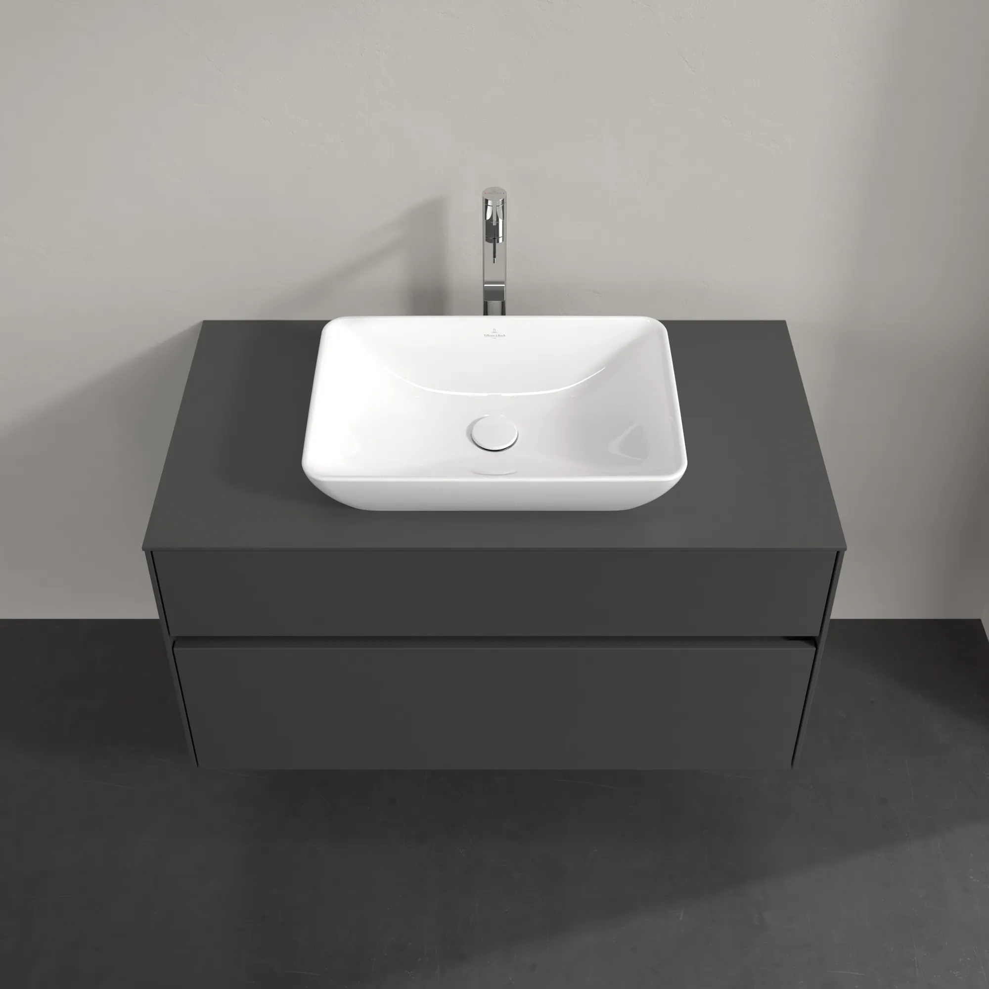 Villeroy & Boch Waschtischunterschrank „Collaro“ 1000 × 548 × 500 mm Graphite, ohne Beleuchtung, für Becken mittig Villeroy & Boch Waschtischunterschrank „Collaro“ 1000 × 548 × 500 mm Graphite, ohne Beleuchtung, für Becken mittig