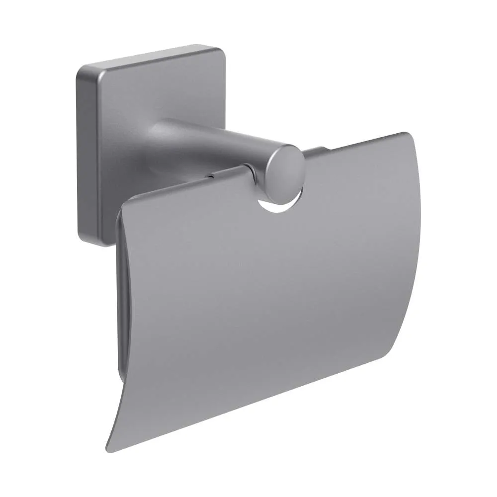 Niara S Toilettenpapierhalter 38407.2 mit Abdeckung, Edelstahl gebürstet Niara S Toilettenpapierhalter 38407.2 mit Abdeckung, Edelstahl gebürstet