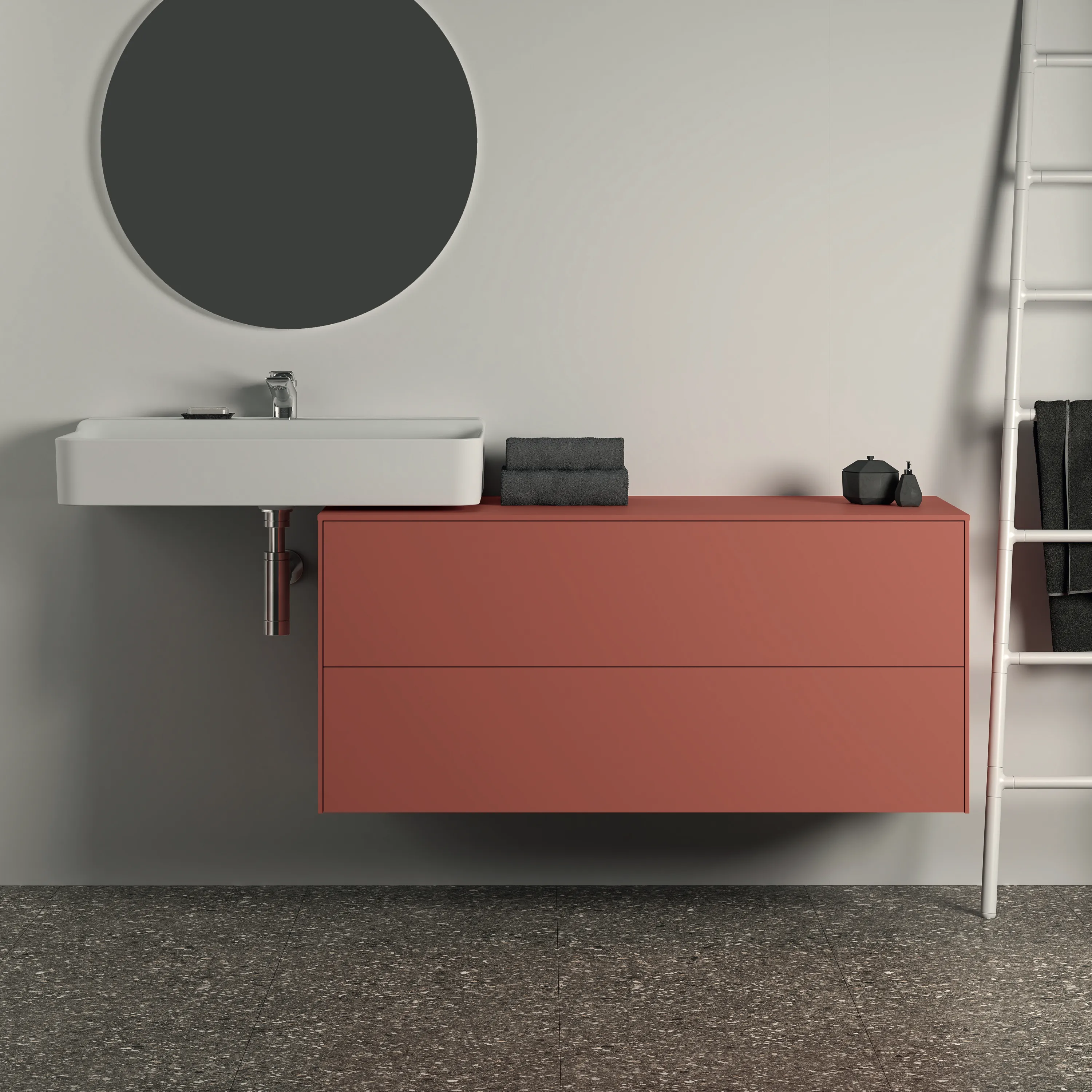 Ideal Standard Waschtischunterschrank „Conca“ 120,2 × 55 × 50,5 cm Sunset matt lackiert